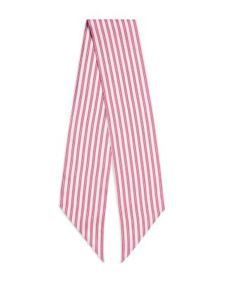 Striped Silk Twill Ribbon Scarf