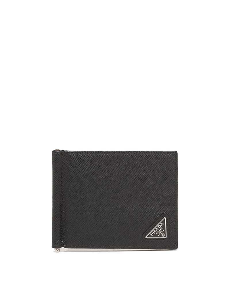 Prada Saffiano Leather Wallet In Black
