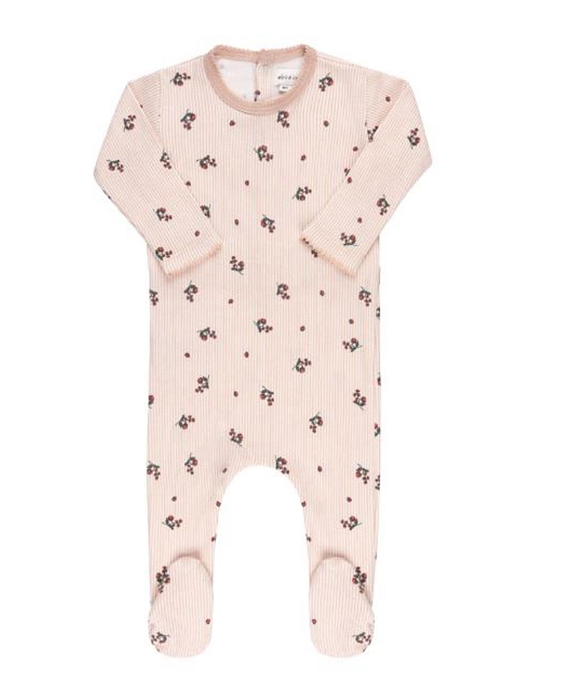 Ely's & Co. Unisex Berry Collection Footie - Baby In Strawberry