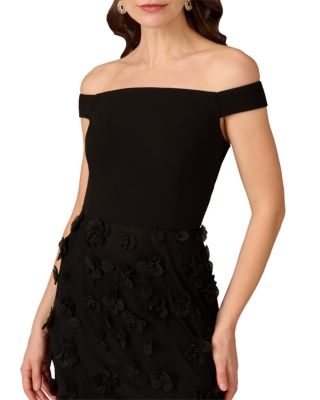 Off-the-Shoulder Beaded Gown