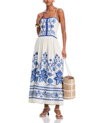 Shell Garden Sleeveless Midi Dress