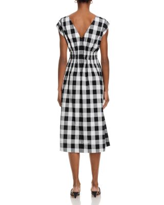 Neci Gingham Belted Tank Dress