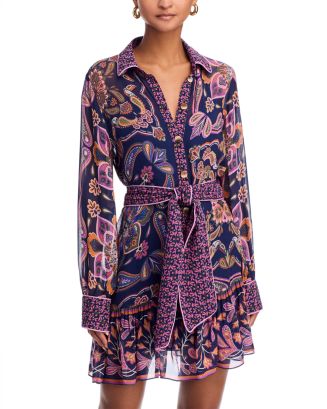 blue dress for baby girl Women's Navy Floral Print Hidden Button Front Midi Dress – Purple Door  Boutique main image 1