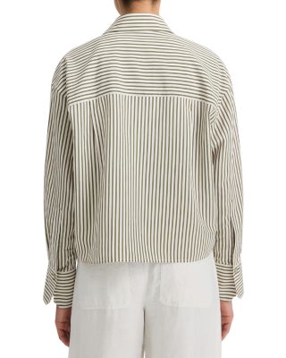 Till Stripe Cropped Poplin Shirt
