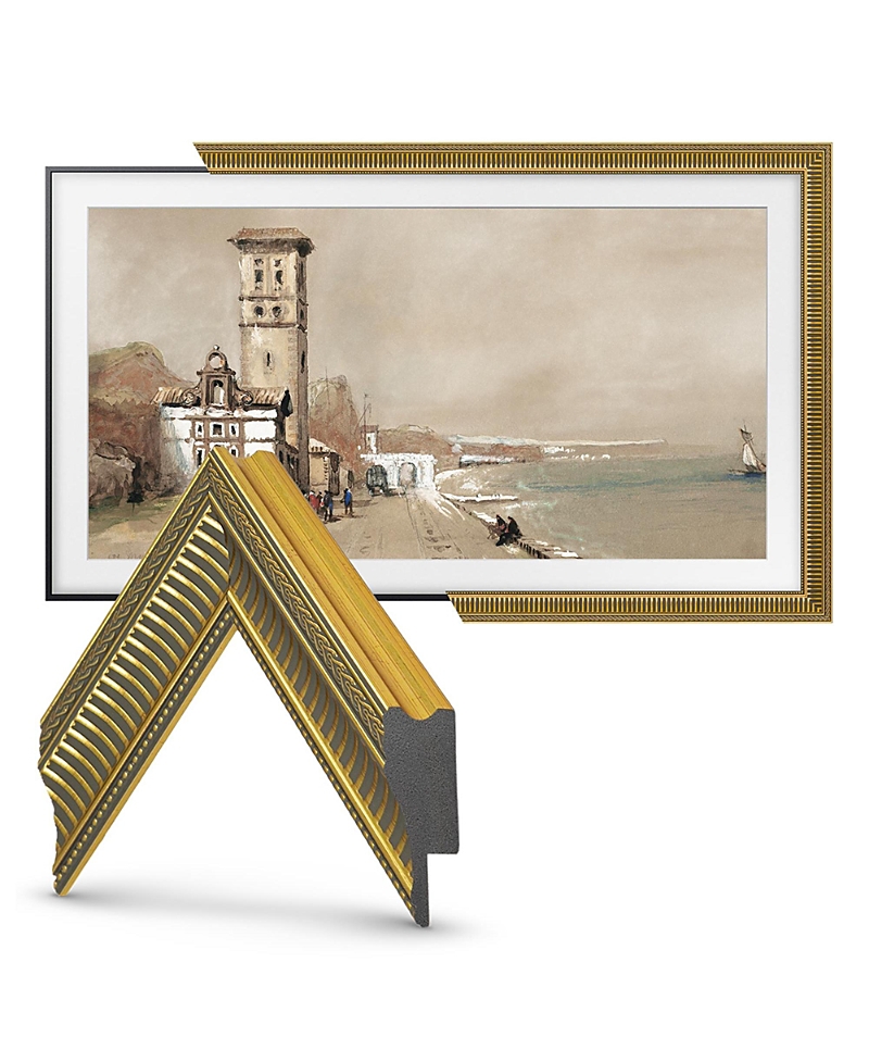 Deco Tv Frames 32 Slim Frame For Samsung The Frame Tv 2021-2024 In Empire Gold