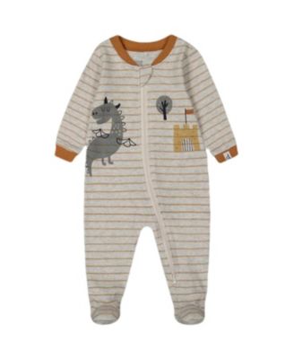 Boys' Printed Organic Cotton One-Piece Pajama - Baby