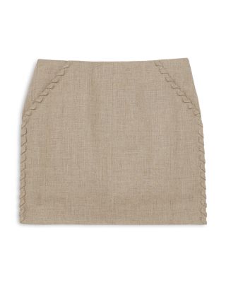 【海外限定】REISSスカート☆Bobbi Loop-Stitch Fringed Mini Sk Reiss Loop-Stitch Fringe Mini Skirt in Ivory - REISS