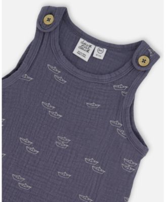 Boys' Printed Muslin One-Piece Jumpsuit - Baby