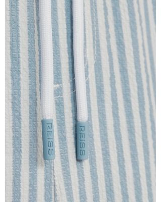 Seersucker Striped Shorts