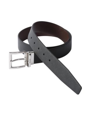 Saffiano Leather Reversible Belt
