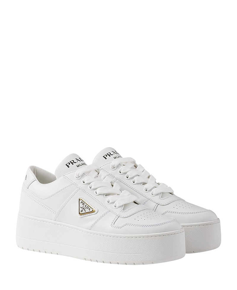 Prada Women's Downtown Bold Leather Sneakers