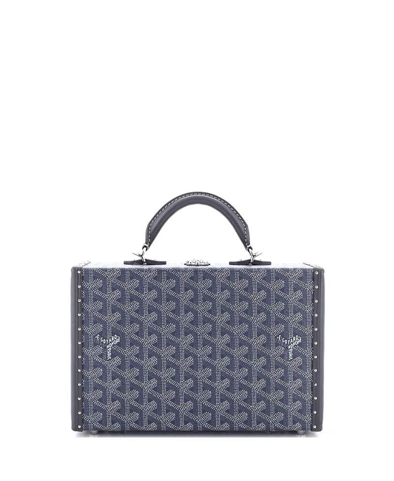 Pre-owned Pre-owned Goyard Goyard Pm Grand Hotel Trunk Bag Coated Canvas In Gray