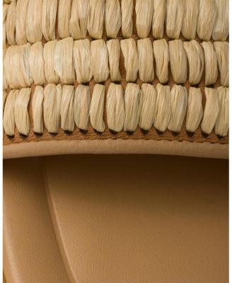 Women's Leather Slides with Crochet Details