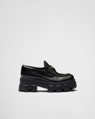  Women's Brushed Leather Monolith Loafers