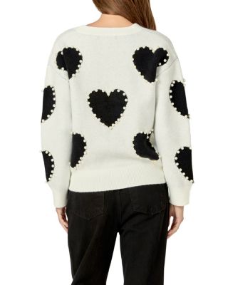 Women's Long-Sleeve Heart Sweater
