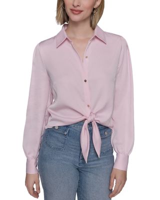KARL LAGERFELD PARIS - Tie Hem Blouse