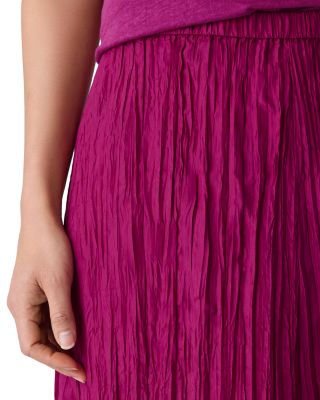 Crushed Silk Flared Skirt 