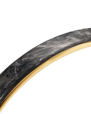 Streamline&reg; Cuff Bracelet in 18K Yellow Gold with Forged Carbon, 9mm