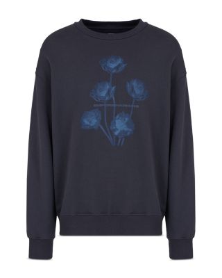 Floral Print Fleece Sweatshirt
