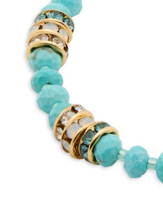 Mixed Stone Beaded Slider Bracelet