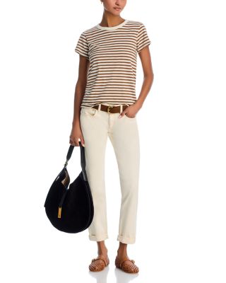 Dre Low Rise Slim Leg Jeans in Ecru