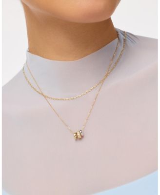 Gold Pendant Two Tone Galaxy Necklace