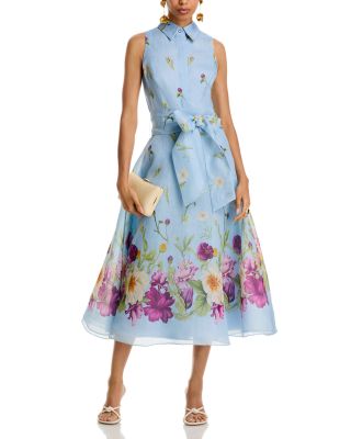 Silk And Linen Shirt Waist Dress 