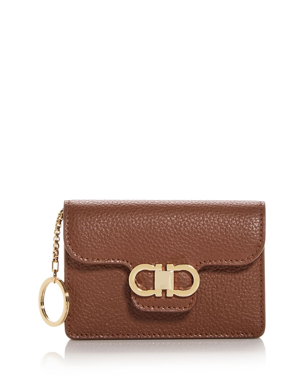 Ferragamo Gancini Leather Card Case