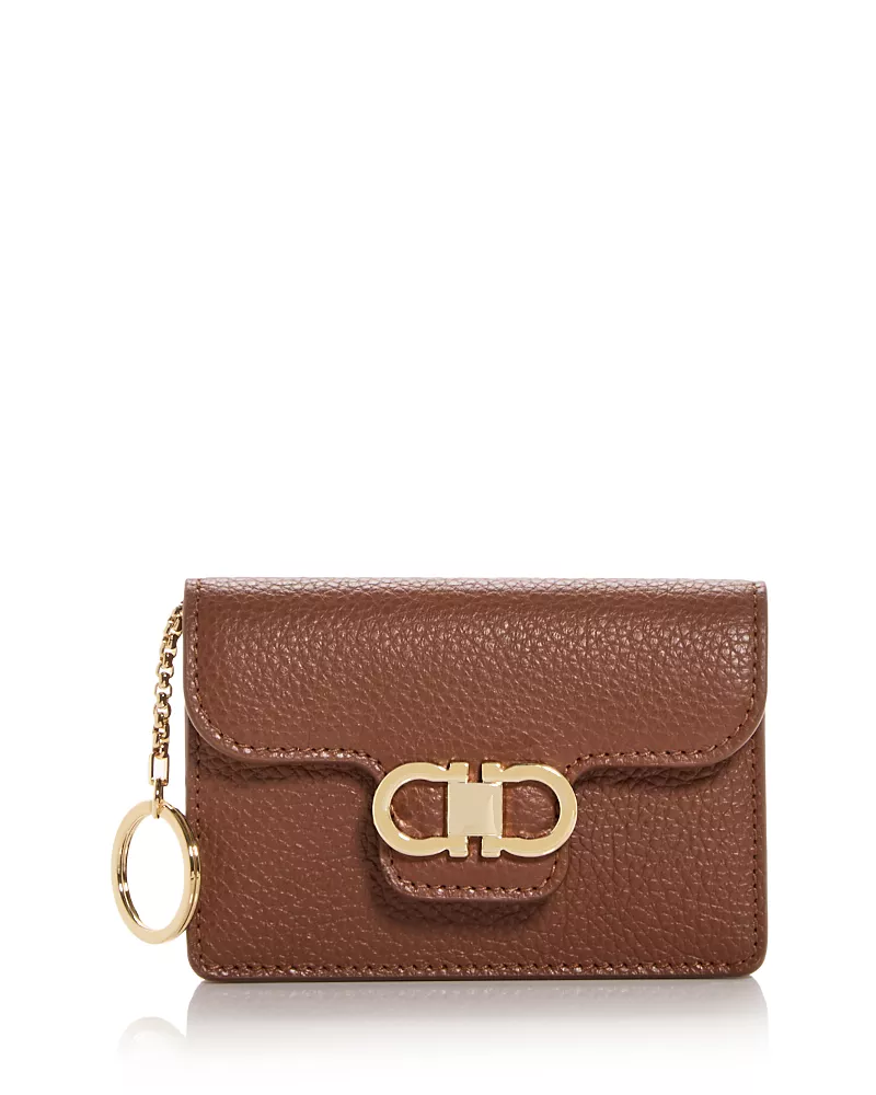 Ferragamo Gancini Leather Card Case