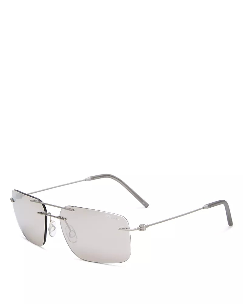 Moncler Rectangle Sunglasses, 56mm
