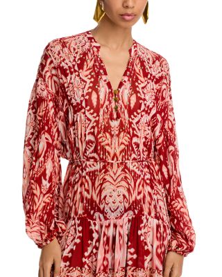 Tropical Tapestry Metallic Dress