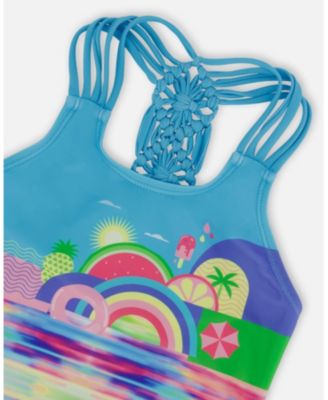 Girls' Printed One-Piece Swimsuit - Little Kid