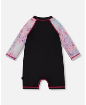 Girls' Printed Long Sleeve One-Piece Rashguard - Little Kid