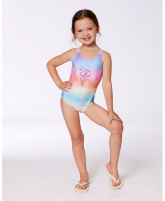 Girls' Printed One-Piece Swimsuit - Little Kid