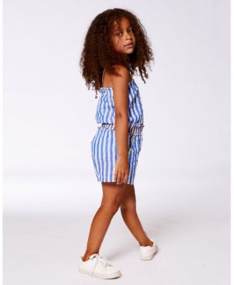 Girls' Sleeveless Seersucker Romper - Little Kid