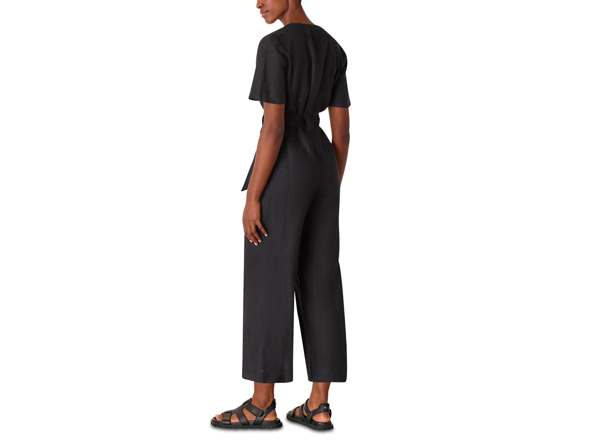 Fiona Linen Button Front Jumpsuit — Image 4