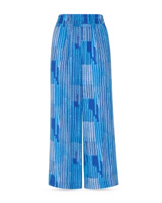 Stripe Print Cropped Pants