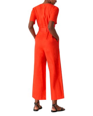 Fiona Linen Button Front Jumpsuit