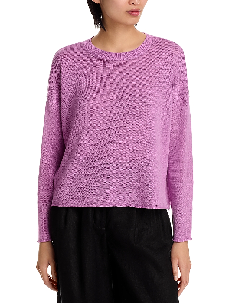 Eileen Fisher Linen Cotton Cord Crewneck Sweater