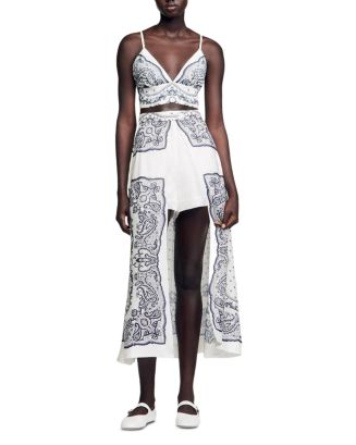 Sandro Bandana Motif Skirt Shorts | Bloomingdale's Women