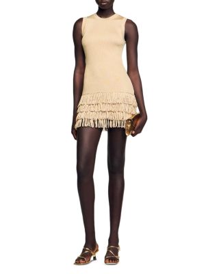 Fringe Trim Mini Dress