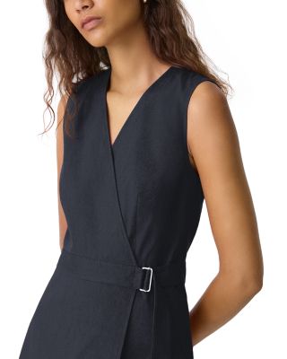 Sleeveless A Line Wrap Dress