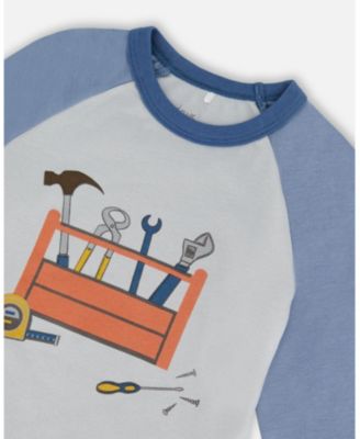 Boys' Organic Cotton Long Sleeve Top and Pants Two-Piece Pajama Set - Little Kid, Big Kid