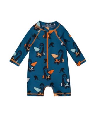 Boys' Printed Long Sleeve One-Piece Rashguard - Little Kid