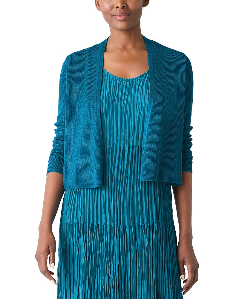 Eileen Fisher Linen Cotton Ribbed Cardigan