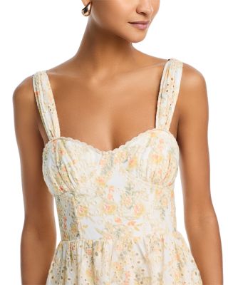 Floral Eyelet Tiered Midi Dress - Exclusive