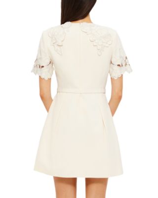 Aurelie Appliqu&amp;eacute; Short Sleeve Mini Dress