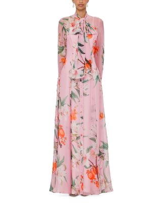 Lilith Tie Neck Maxi Dress
