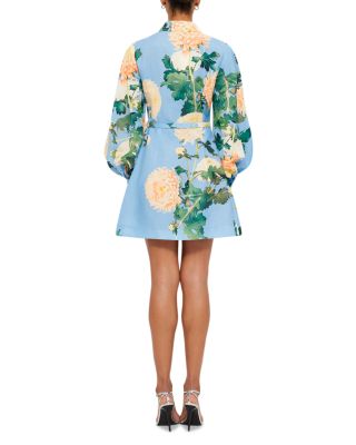 Luminous Linen Blend Mini Dress