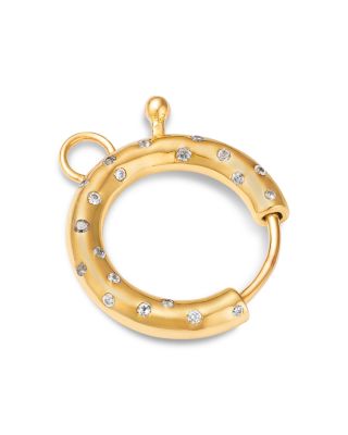 14K Yellow Gold White Topaz Scatter Charm Holder